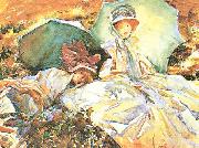 John Singer Sargent Green Parasol Norge oil painting reproduction